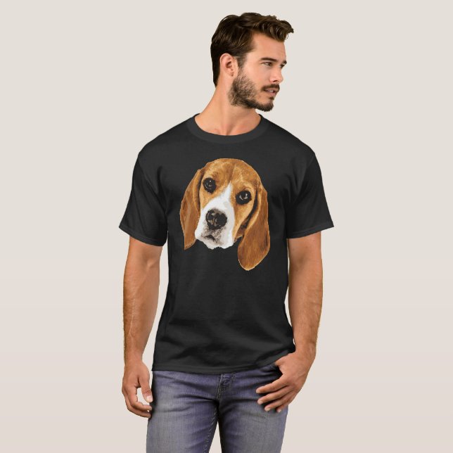 Rolig T skjorta för Beagle - jag älskar Shirt (Hel framsida)