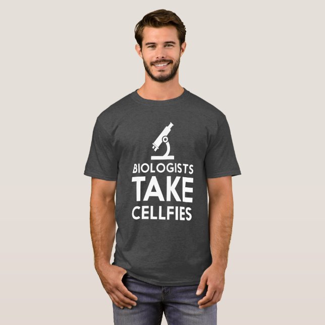 Rolig t-skjorta för biologtakecellfies tee shirt (Hel framsida)