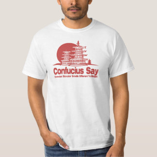 Rolig T skjorta för Confucius något att säga Tröja