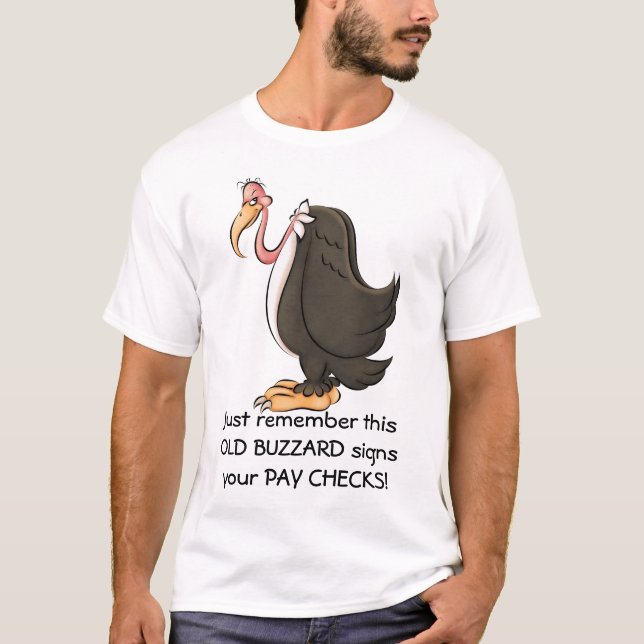 Rolig t-skjorta för gammal vråkchef tee shirt (Framsida)