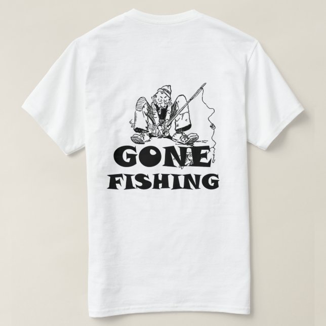 Rolig T-tröja för borta fiske Tee Shirt (Design baksida)