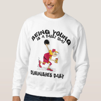 Rolig T-tröja för bowlingpappafars dag Långärmad Tröja