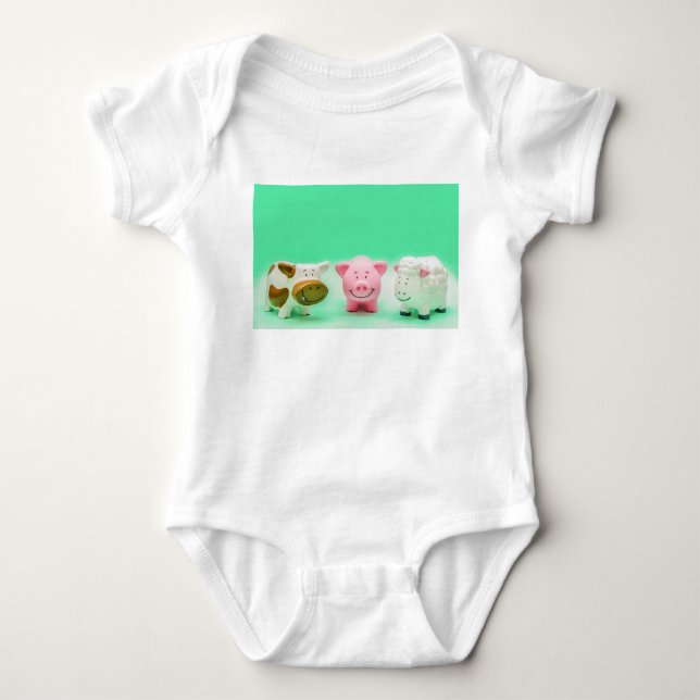 Rolig T-tröja för får för gris för babyboskapko Tee (Framsida)