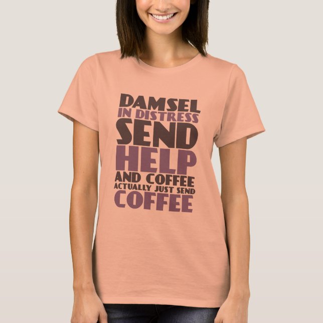 Rolig T-tröja för kaffeälskare T Shirt (Framsida)
