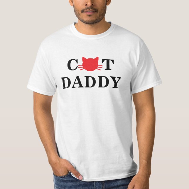 Rolig T-tröja för kattpappa T-shirt (Framsida)