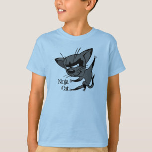Rolig T-tröja för Ninja kattpojkar T Shirt