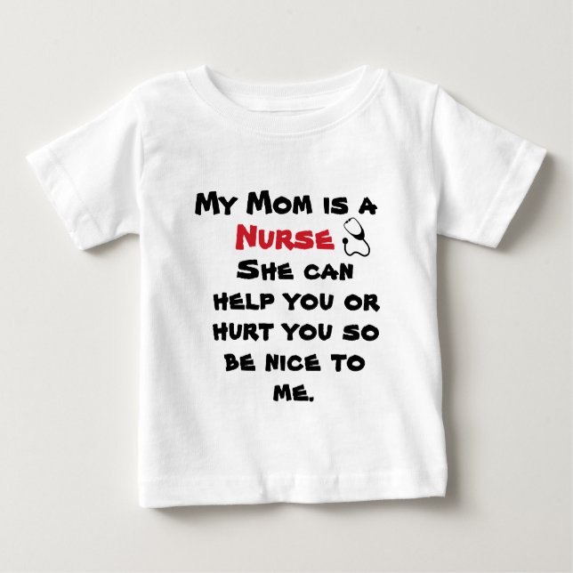 Rolig T-tröja för sjuksköterskastetoskopbaby T Shirt (Framsida)