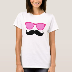 Rolig T-tröja för solglasögonmustaschdamer Tee Shirt