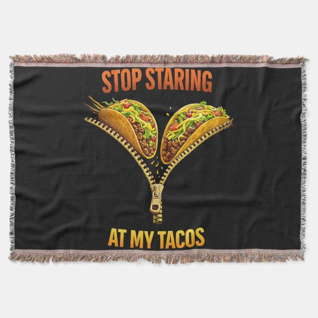 Rolig Taco Älskare Sluta Stirra Filt (Framsidan)