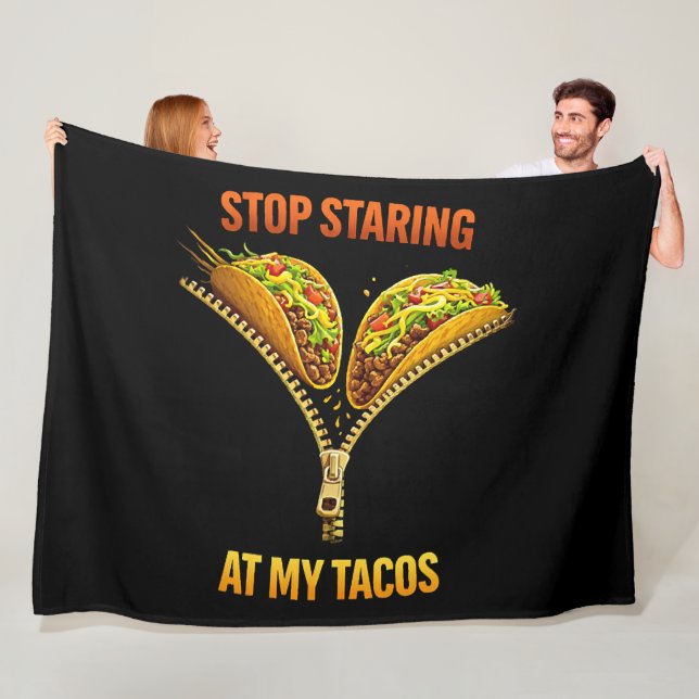 Rolig Taco Älskare Sluta Stirra Fleecefilt (På plats)