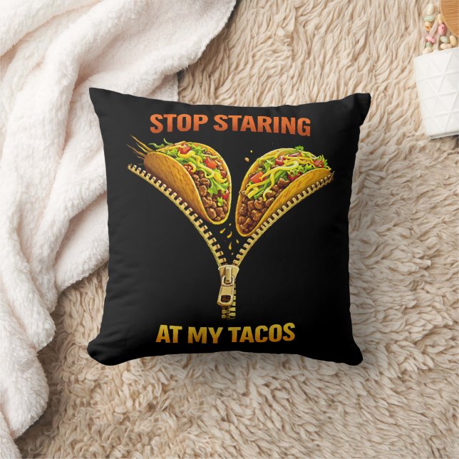 Rolig Taco Älskare Sluta Stirra Kudde (Filt)