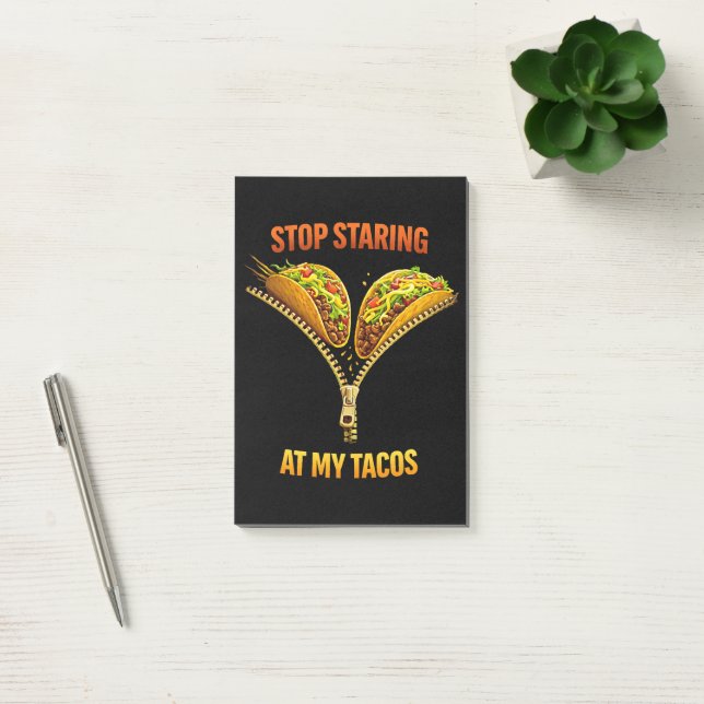 Rolig Taco Älskare Sluta Stirra Post-it Block (Kontor)