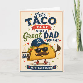 Rolig Taco ‘Bout en Super Pappa Fadersdags-kort Kort
