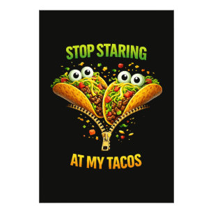 Rolig Taco Fiesta Sluta Stirra på Mina Tacos Fototryck