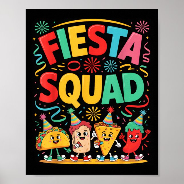 Rolig taco fiesta trupp cinco de mayo  poster (Framsidan)