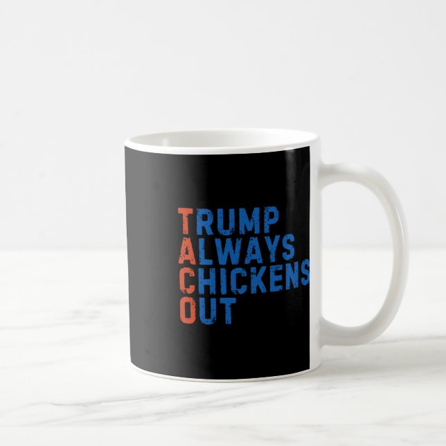 Rolig Taco Meme Trump Chickar Alltid Ut Tariff M Kaffemugg (Höger)