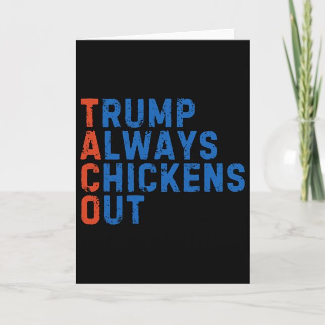 Rolig Taco Meme Trump Chickar Alltid Ut Tariff M Kort (Framsida)