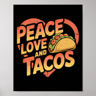 Rolig Taco Mexikansk Mat Älskare Cinco De Mayo Jm Poster