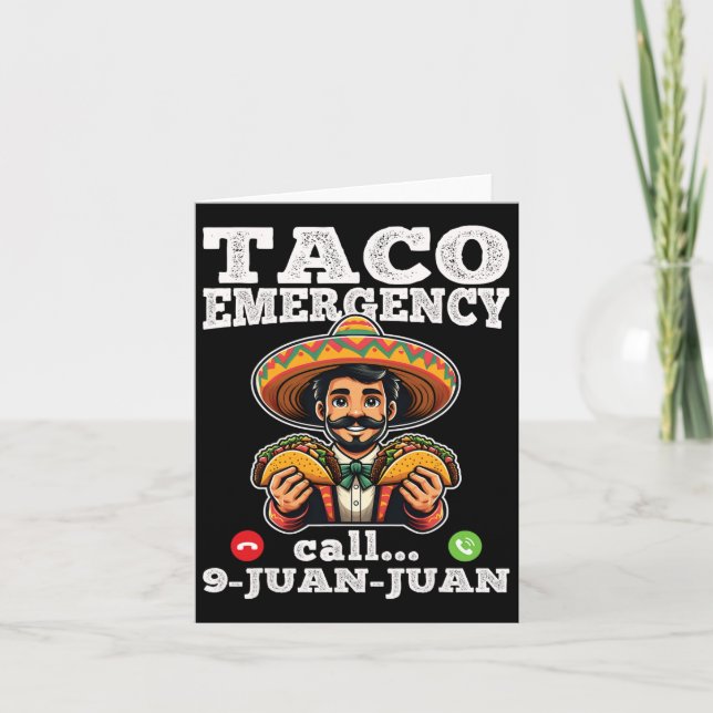 Rolig Taco Nödsamtal 9 Juan Juan För Cinco De Kort (Framsida)