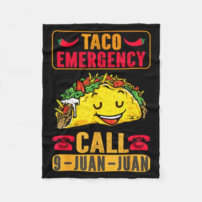 Rolig Taco Nödsituation Cinco De Mayo Män Kvinnor  Fleecefilt (Framsidan)
