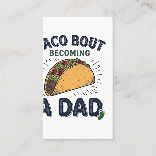 Rolig Taco Om Att Bli Pappa Graviditets Meddelande (Framsida)
