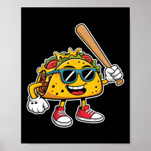 Rolig Taco Spelar Sälj Mexikansk Cinco De Mayo Bar Poster