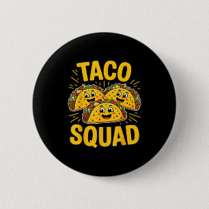 Rolig taco-squad söt mexikansk mat älskare cinco d knapp