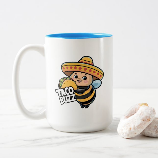 Rolig Taco Surrar Humla Bi Två-Tonad Mugg (Med munk)
