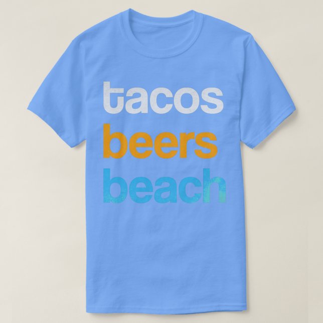 Rolig Taco Tacos Öl Strand Män Kvinnor Alkohol des T Shirt (Design framsida)