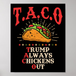 Rolig Taco-teori slår alltid ut Chicken Out Tacos Poster