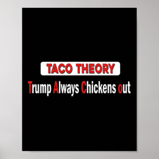 Rolig Taco-teori slår alltid ut kycklingtacos Poster