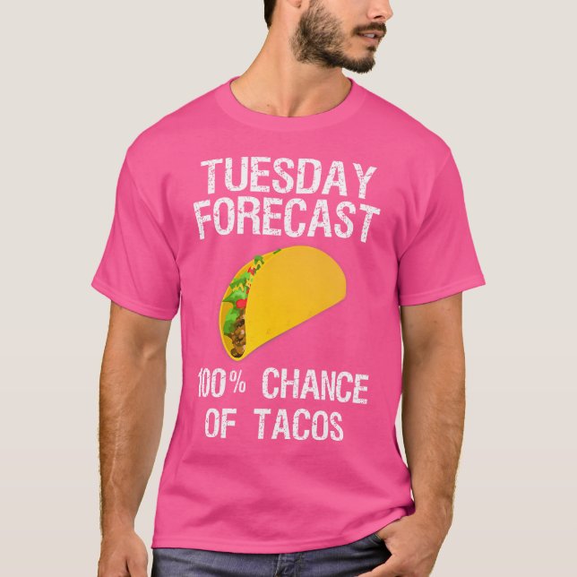 Rolig Taco Tisdag Prognos T Shirt (Framsida)
