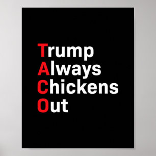Rolig Taco Trump backar alltid ur Poster
