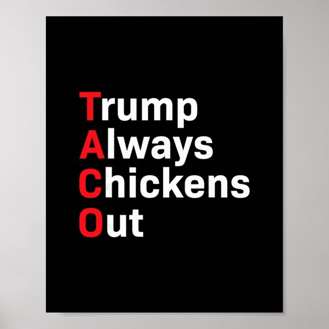 Rolig Taco Trump backar alltid ur  Poster (Framsidan)