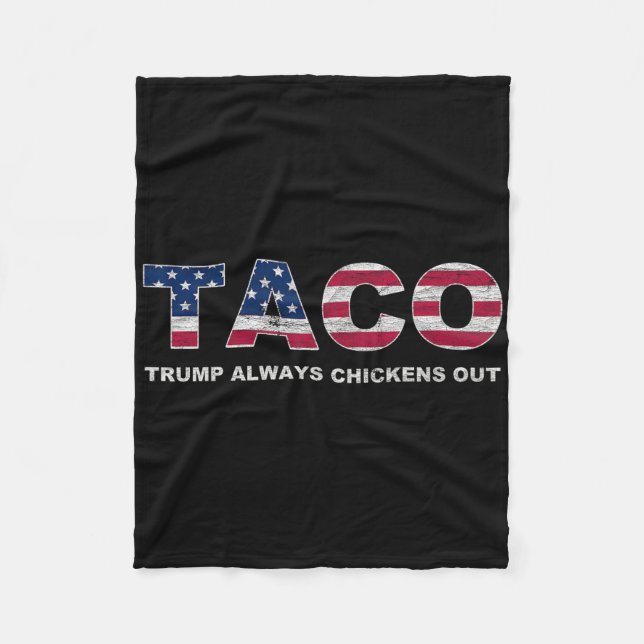 Rolig Taco Trump Chickar Alltid Ur 2  Fleecefilt (Framsidan)