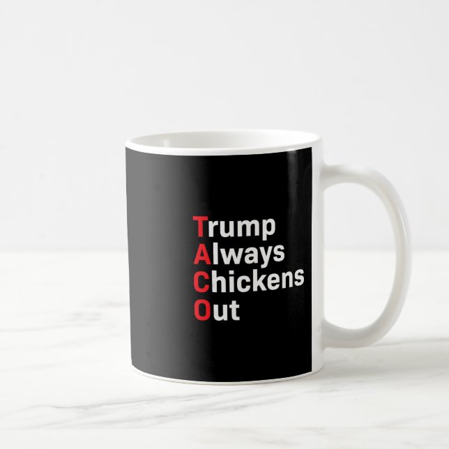 Rolig Taco Trump Chickar Alltid Ur  Kaffemugg (Höger)