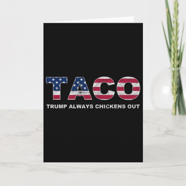 Rolig Taco Trump Chickar Alltid Ut 2  Kort (Framsida)