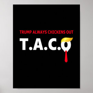 Rolig Taco Trump Chickar Alltid Ut T.a.c.o 4 Poster