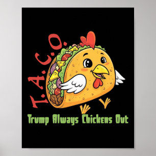 Rolig Taco Trump Chickar Alltid Ut Tariff Meme C Poster