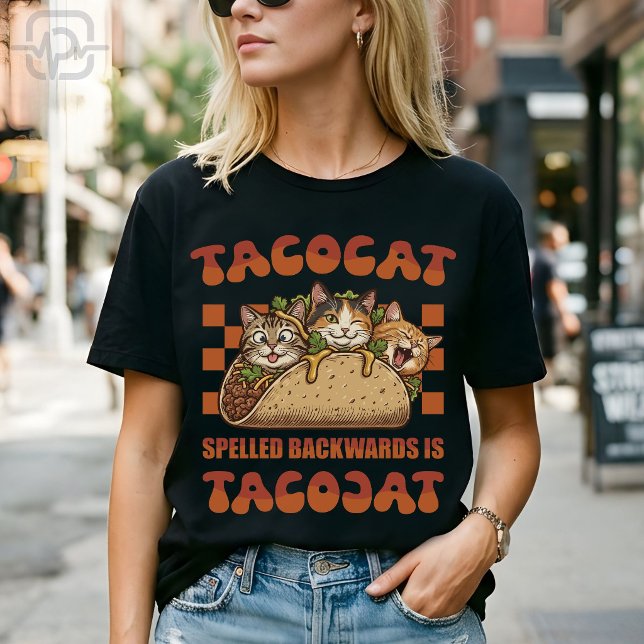 Rolig Tacocat Palindrom Retro Cinco De Mayo T Shirt (Funny Tacocat Palindrome Retro Cinco De Mayo T-Shirt)