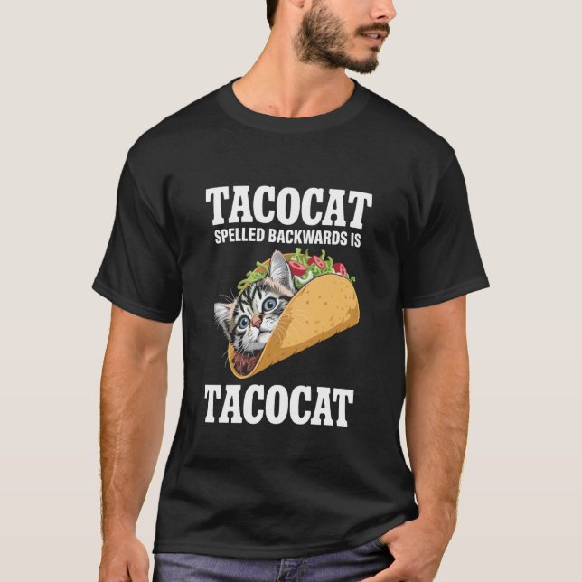 Rolig Tacokat Katt T Shirt (Framsida)