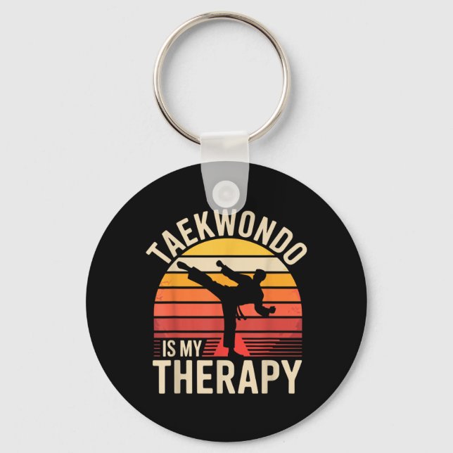 Rolig Taekwondo är min terapi Nyckelring (Framsida)