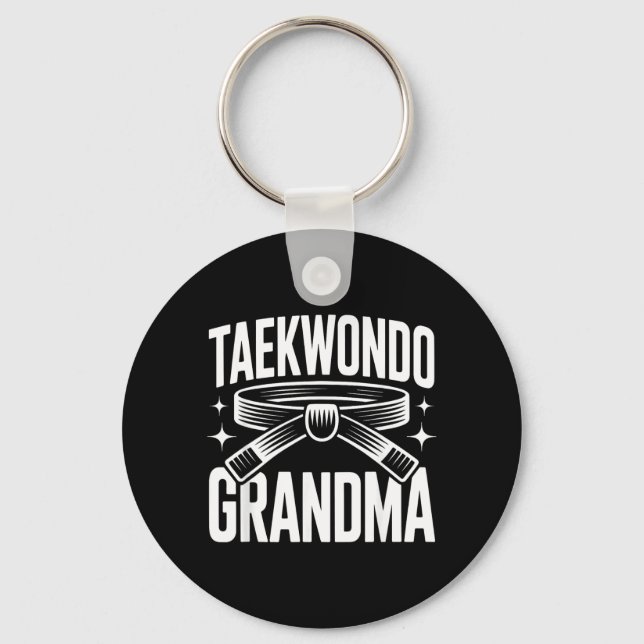 Rolig Taekwondo Mormor Nyckelring (Framsida)