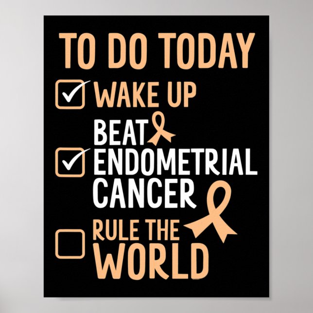 Rolig Takten Besegra Endometriecancer - Regera Vär Poster (Framsidan)