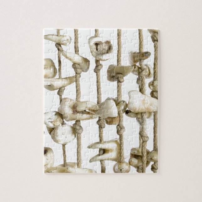 Rolig tand- fotografi utdragen tandtandläkare pussel (Vertikal)