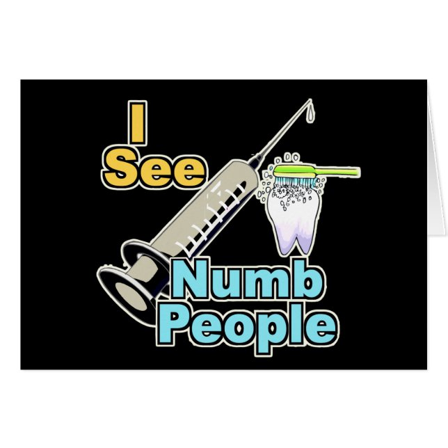 Rolig tand- professionell hälsningskort (Framsidan Horizontal)