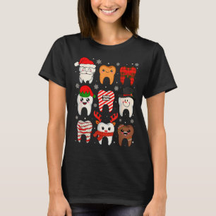 Rolig Tandläkar Jul Tänder Söt Julen Tandläkare Sq T Shirt