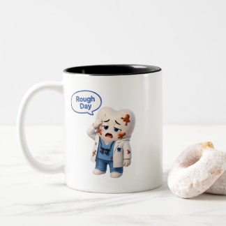 Rolig tandläkarbiträde tuff dag Tand Kaffe Mugg