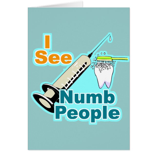 Rolig tandläkaretandhygienist hälsningskort (Framsidan)