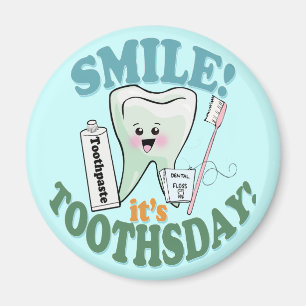 Rolig tandläkaretandhygienist magnet